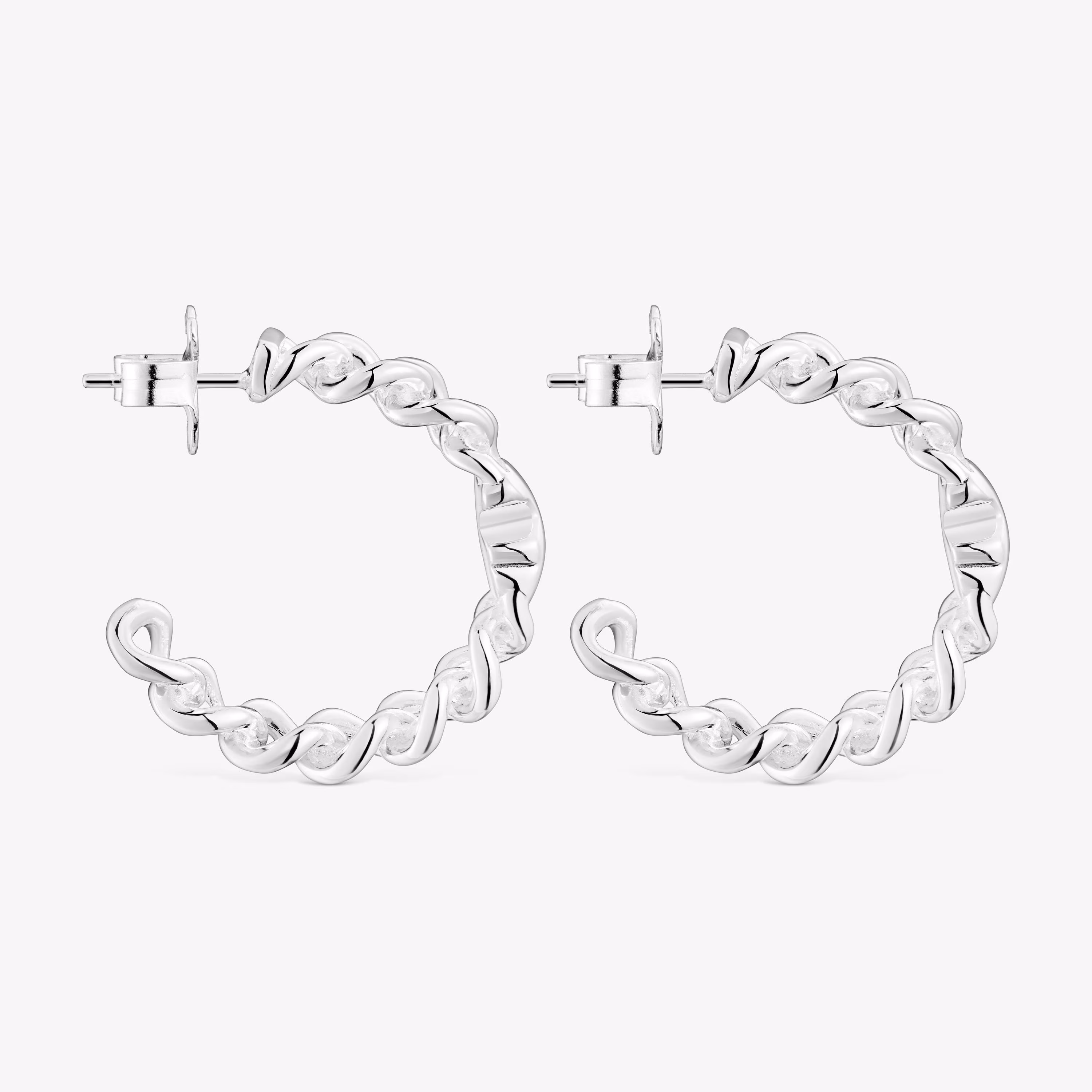 Pendientes aro de plata motivo oso Bold Motif