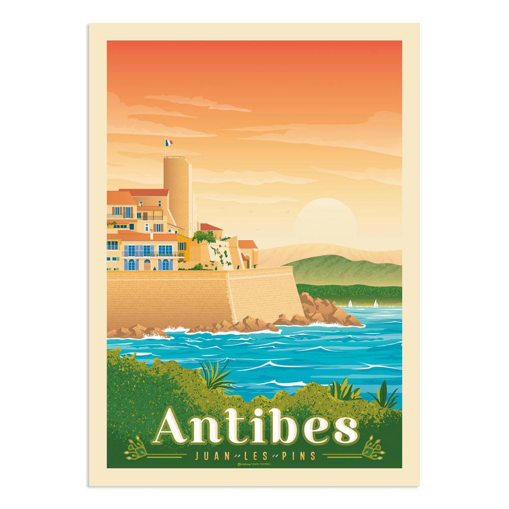 - Affiche Antibes Juan-les-Pins 30x40 cm