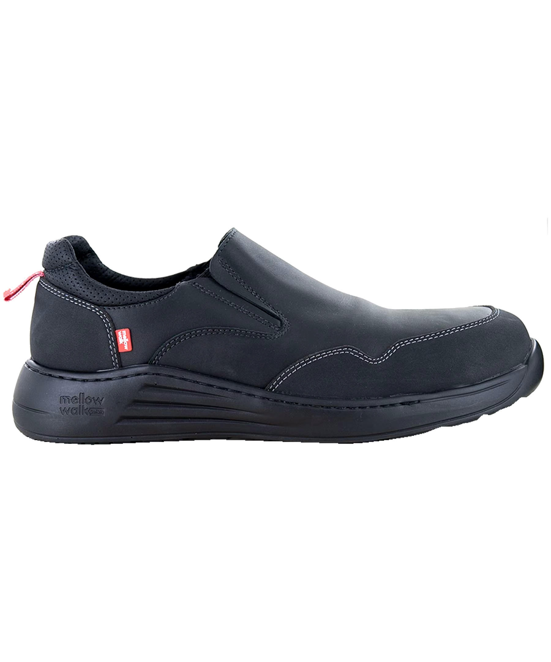 Mellow Walk Men's Motion Composite Toe Composite Plate SD Leather Slip On Work Shoe