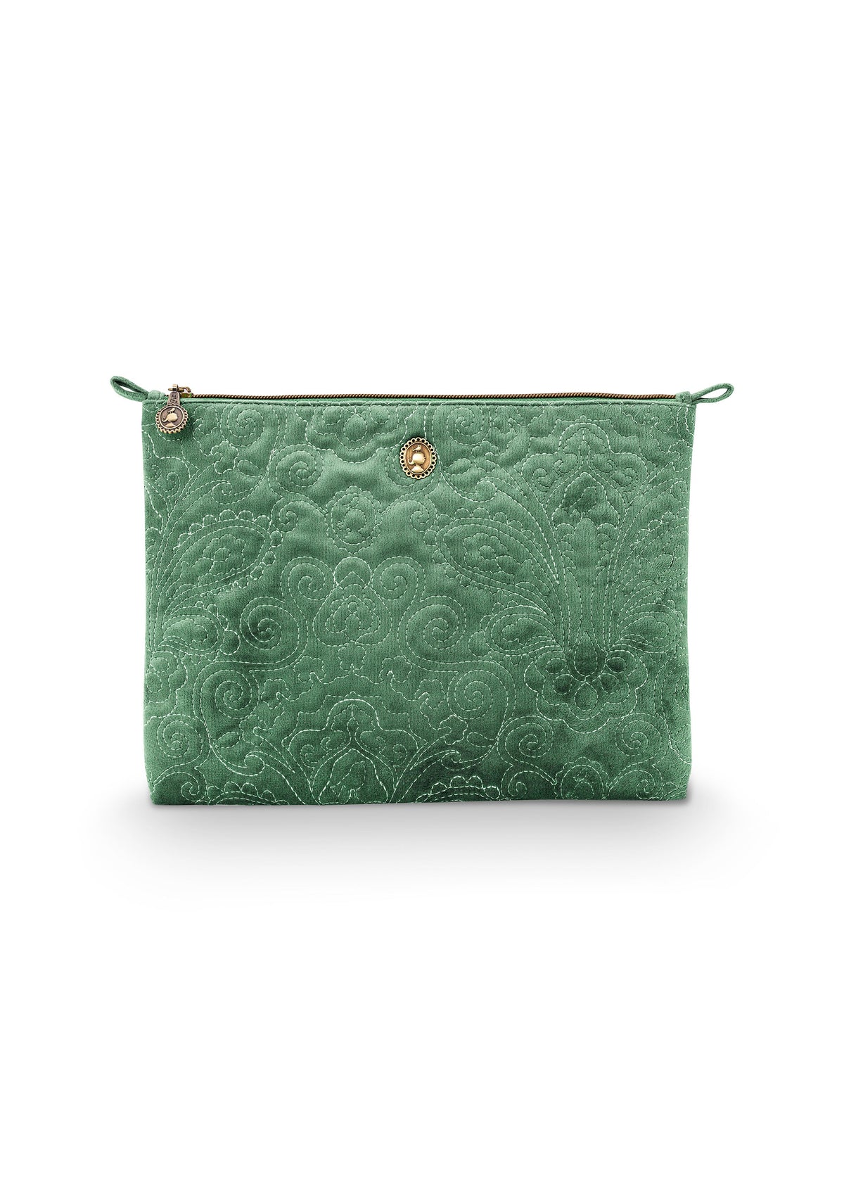 Pip Studio - Grote Toilettas Quilty Days - Groen - Fluweel