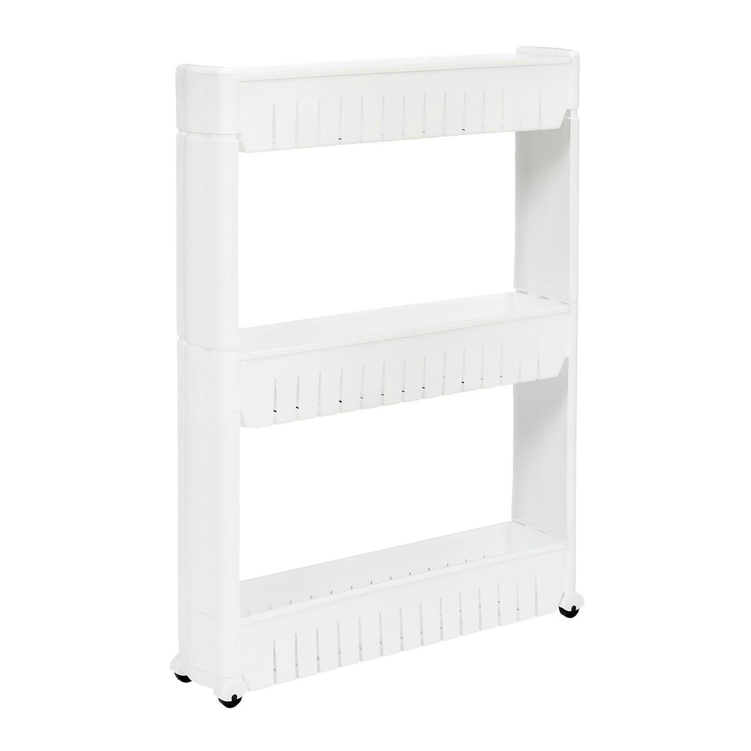 - Etagère à roulettes pour cuisine blanc blanc