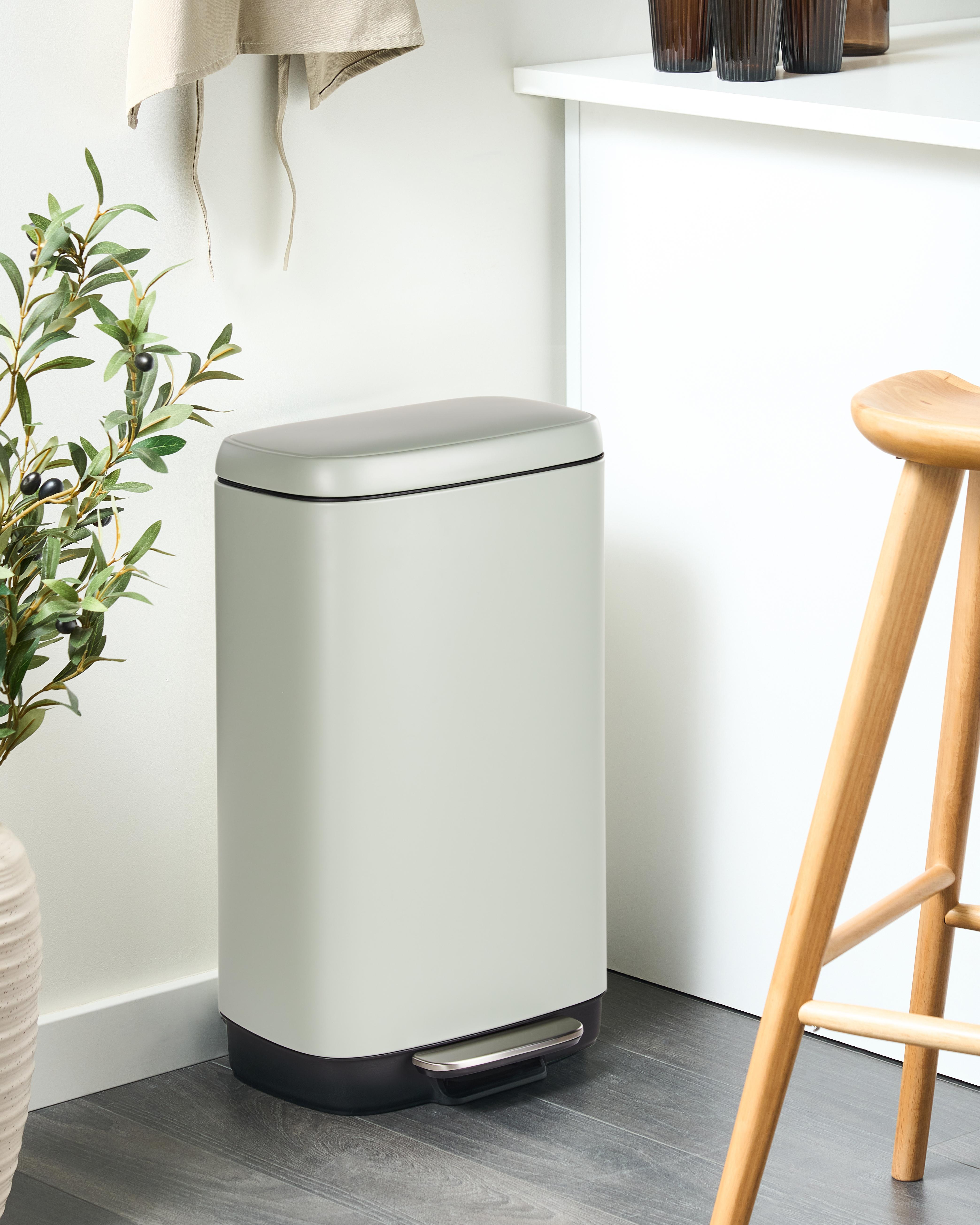 Pedal Waste Bin 30 L ECOCOLLECT Metal Light Green
