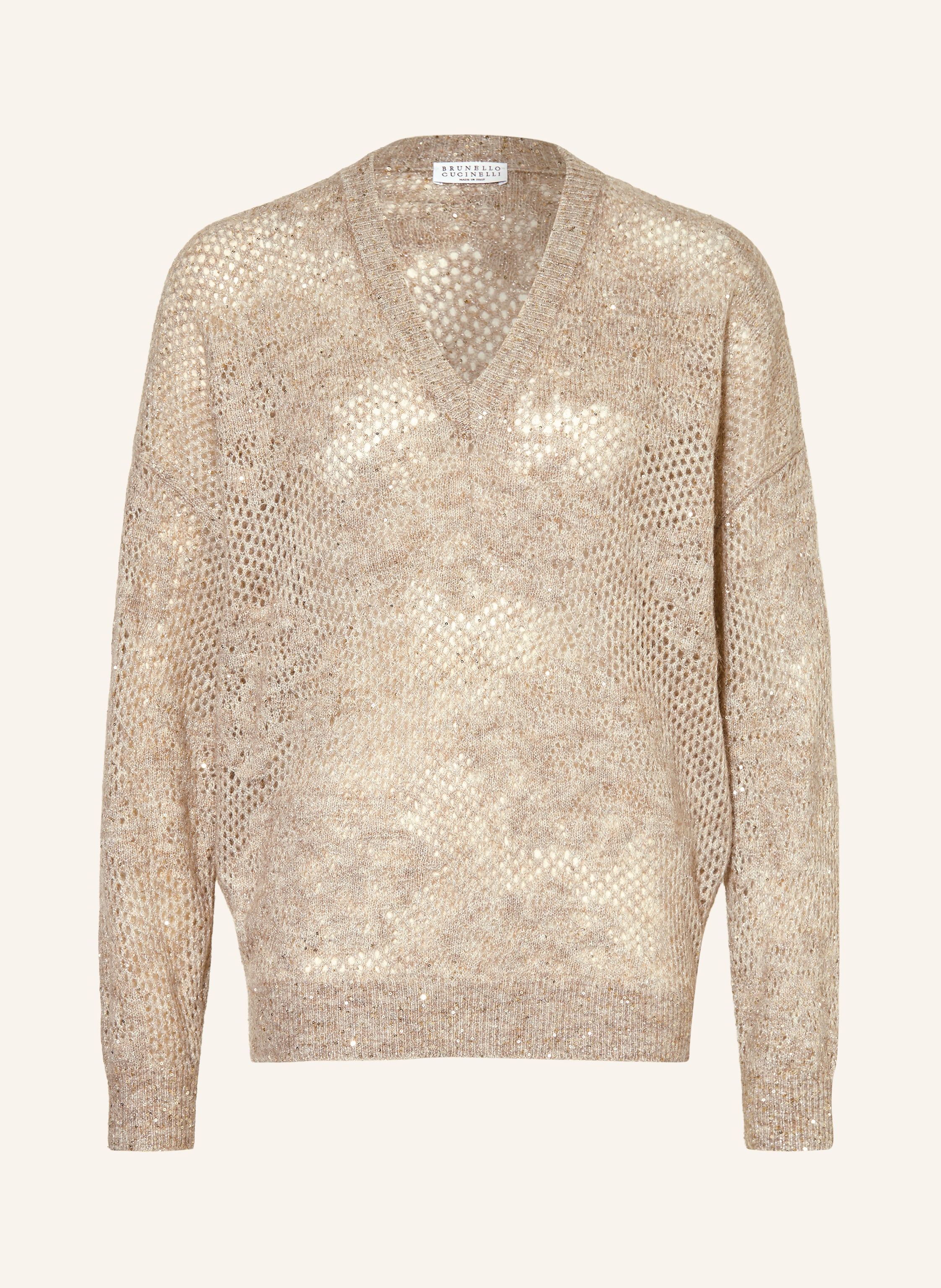BRUNELLO CUCINELLI Pullover mit Glitzergarn und Pailletten