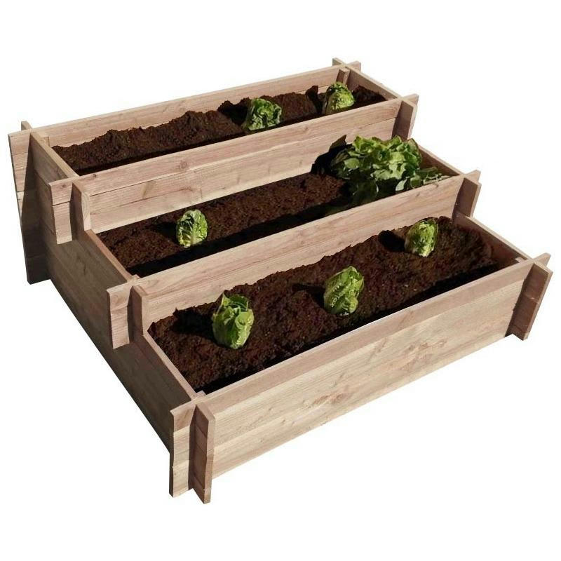 - Carré potager 3 étages en bois de douglas