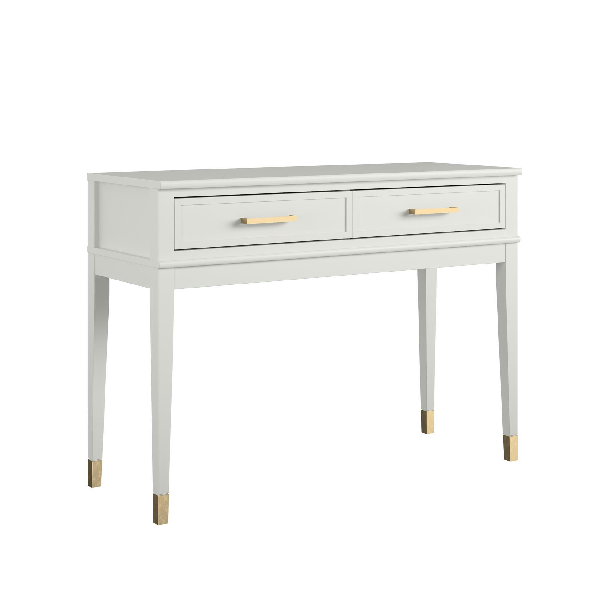 WESTERLEIGH - Table console avec 2 tiroirs en MDF blanc