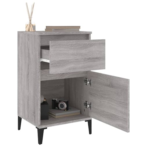 NNEVL Bedside Cabinets 2 pcs Grey Sonoma 40x35x70 cm
