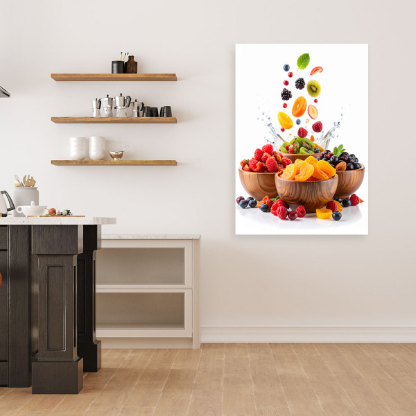 Obraz do kuchni jadalni, Kolorowe owoce 20x30