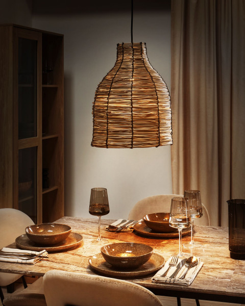 Lampa wisząca sufitowa trawa morska naturalna
