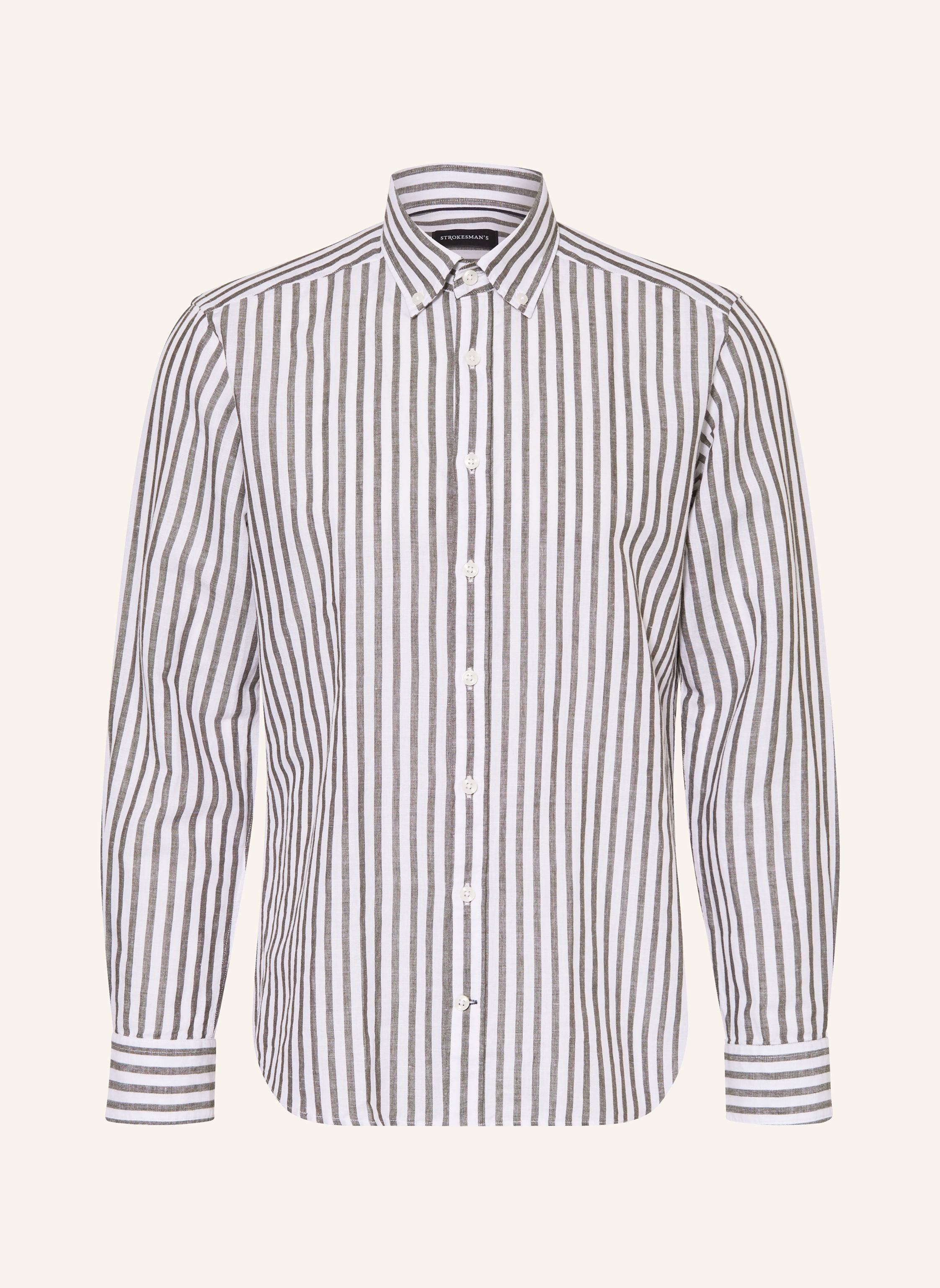 STROKESMAN'S Hemd Regular Fit mit Leinen