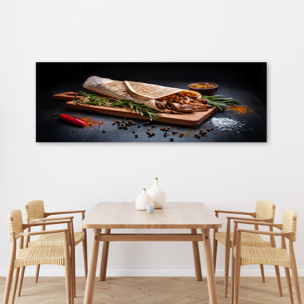 Feeby Obraz na płótnie, Kebab Kebap Jedzenie Przyprawy do Kuchni 90x30