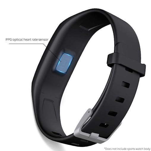 SOGA Smart Watch Compatible Strap Adjustable Replacement Wristband Bracelet Black