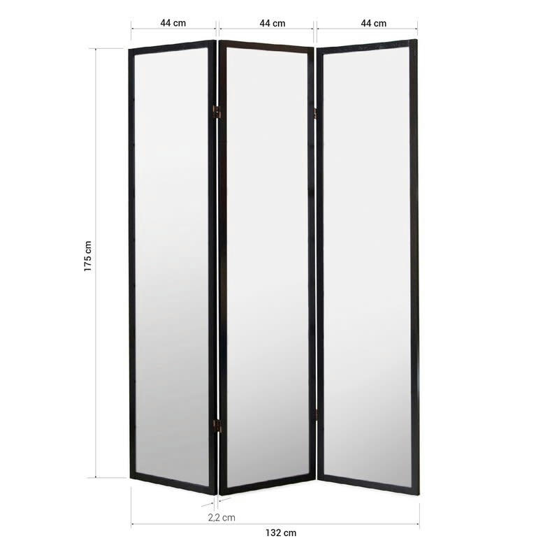 SHOJI GD CARREAUX NAT - Paravent 3 pans - Feuille de murier