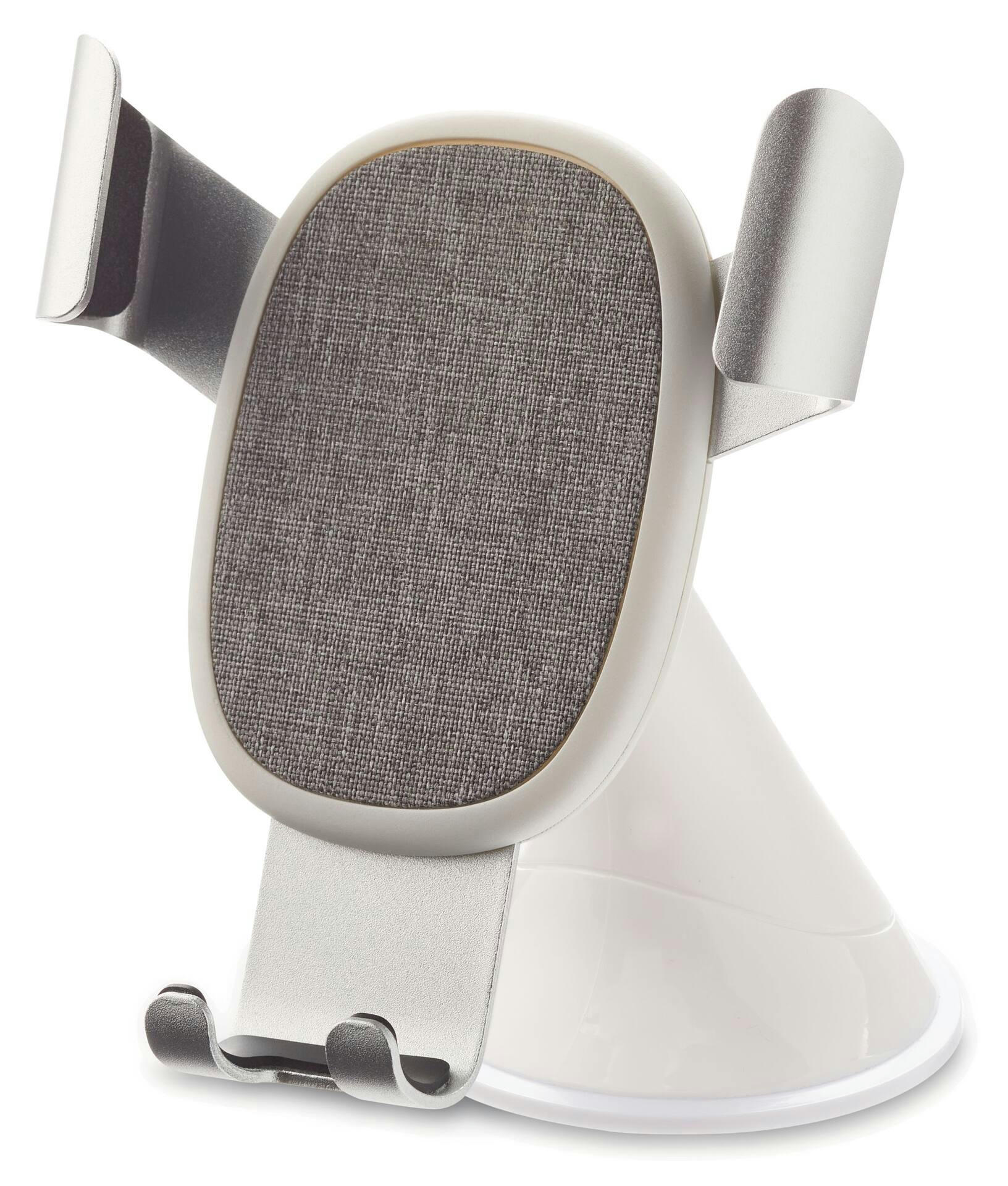 Bluehive Nordique Fabric Phone Mount, Padded Grip, Strong Suction Base, White