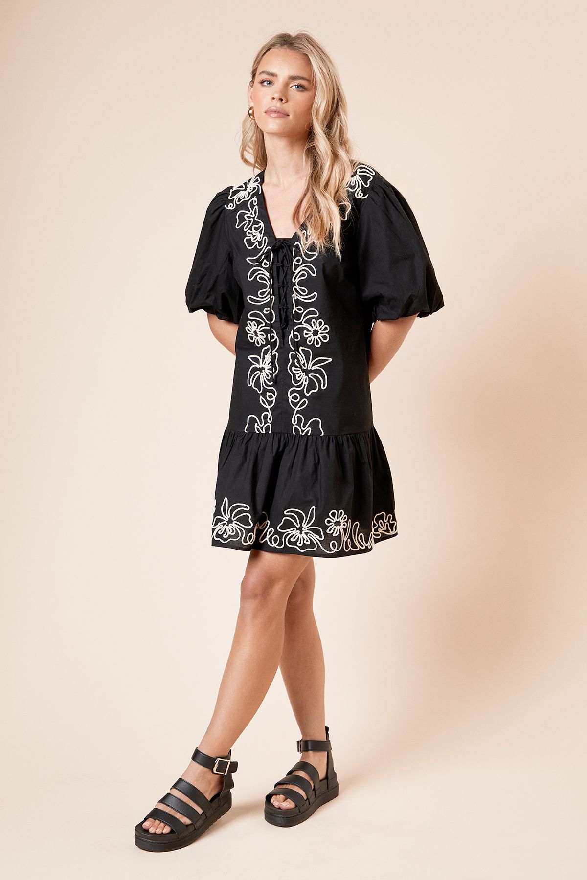 Dorothy Perkins Petite Cornelli Poplin Mini dress
