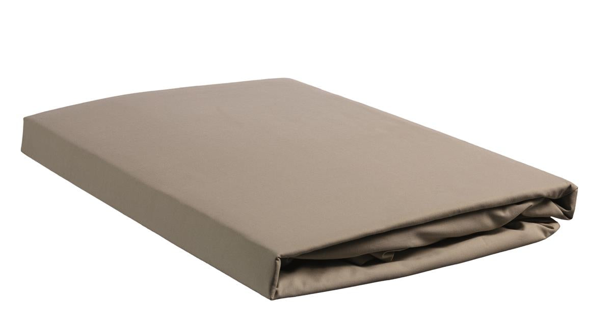 Beddinghouse - Percale-katoen - Split-topper - Hoeslaken - 160x220 cm - Taupe
