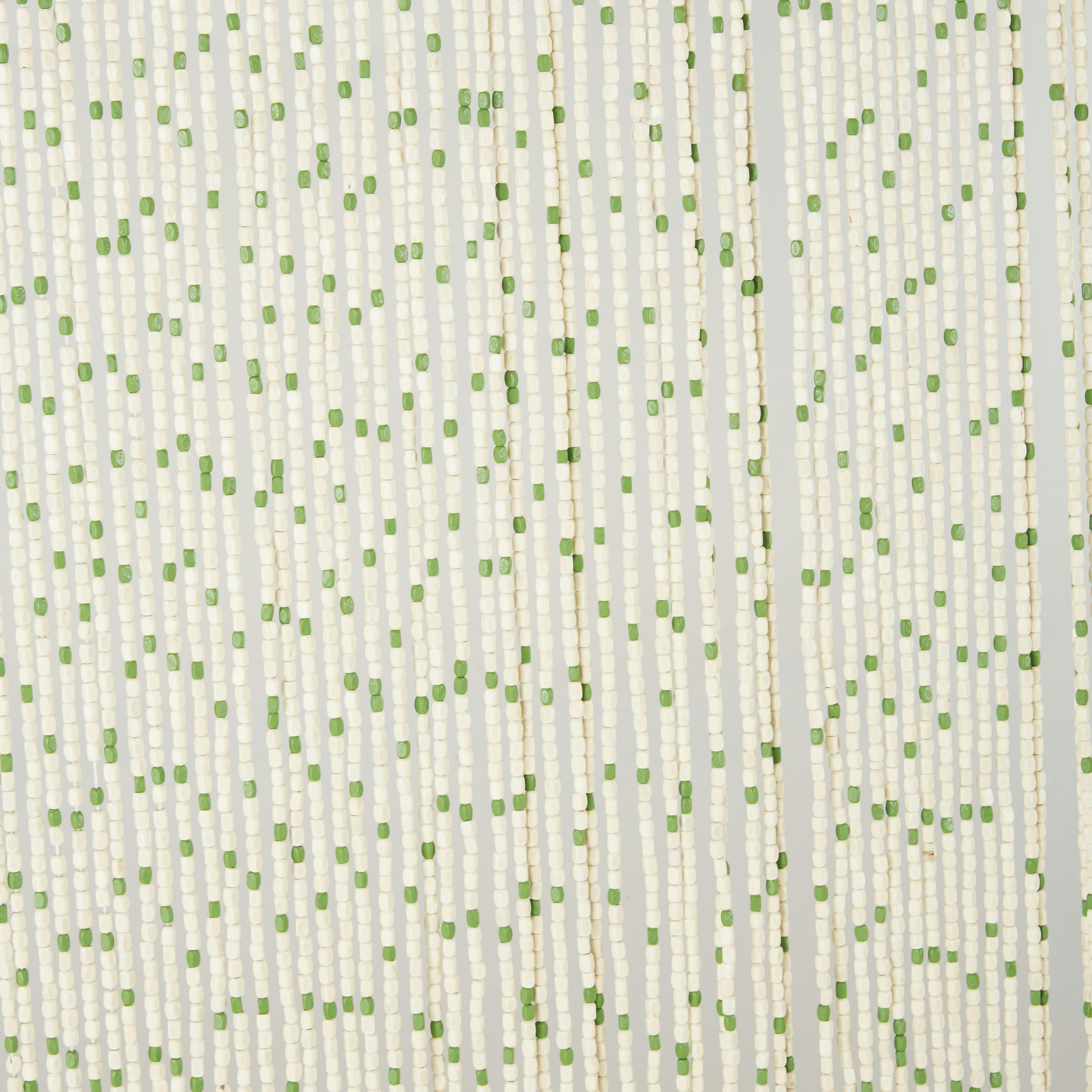 MAELYS - Rideau de porte avec perles en bois de sapin 91x200