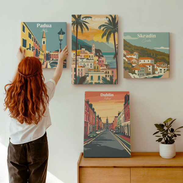 Obraz canvas 4 częściowy Miasta natura |40x40, 40x60| Wallfluent