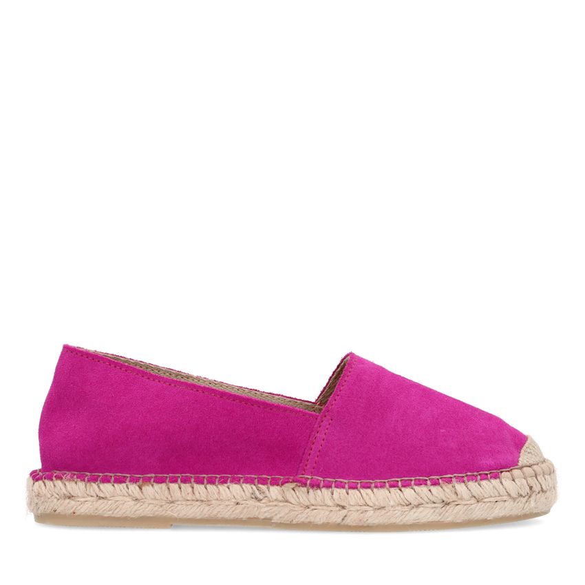 Manfield Donker roze suède espadrilles