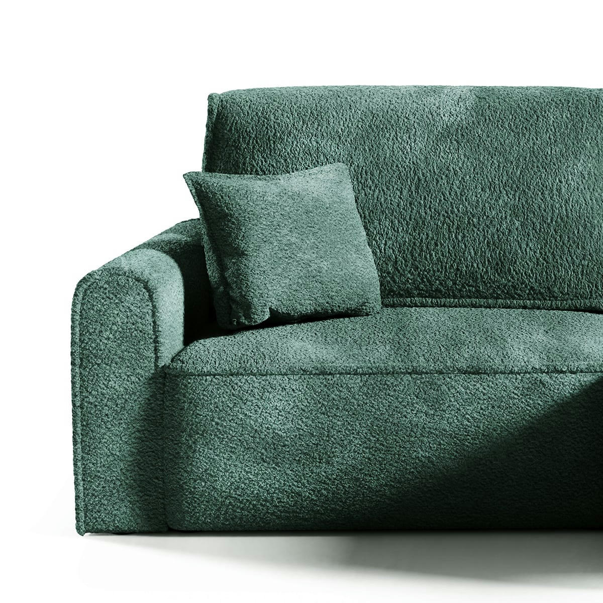 - Canapé d'angle réversible convertible 3 places coffre bouclé vert