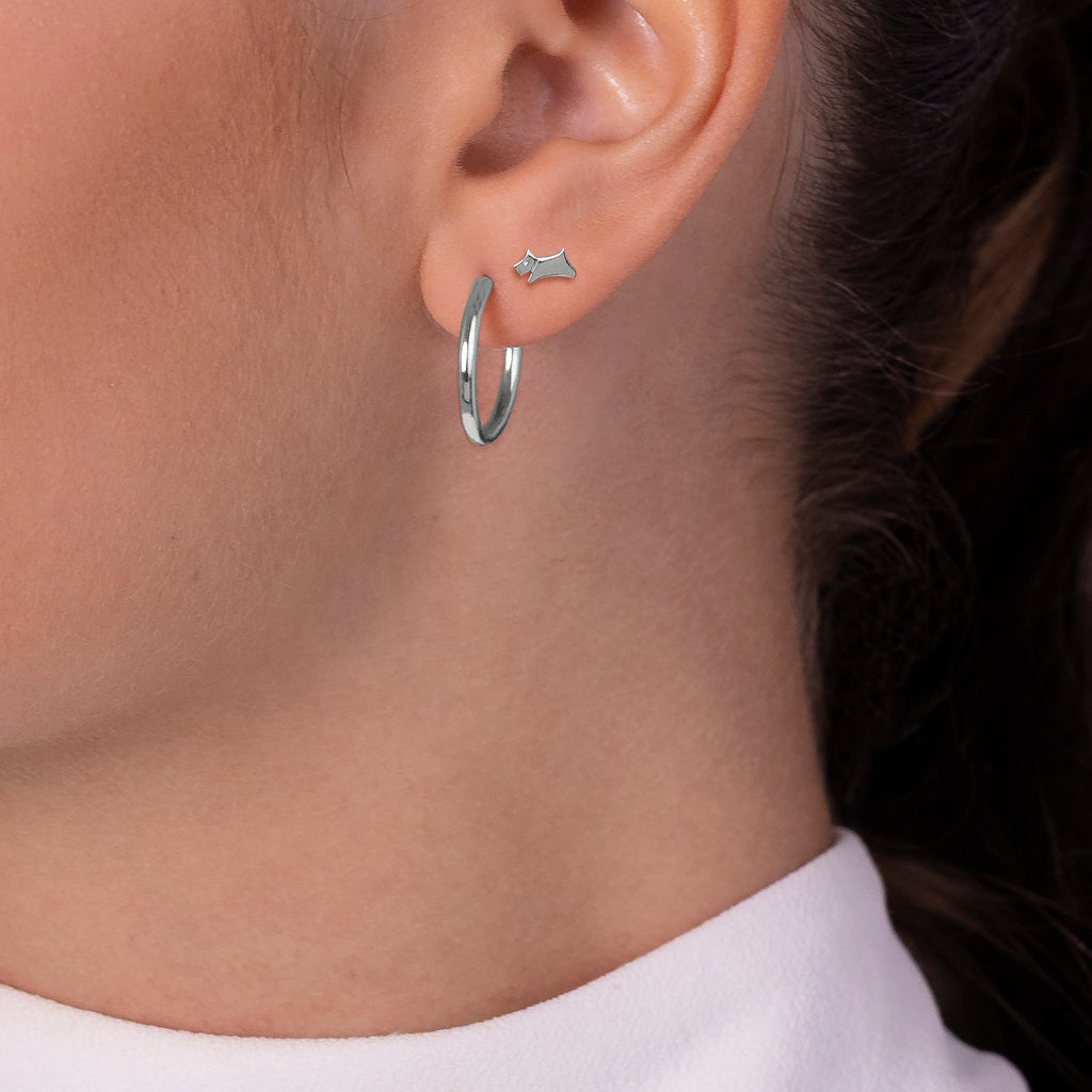 HEART STREET HEART & HUGGIE TRIPLE PACK EAR SILVER