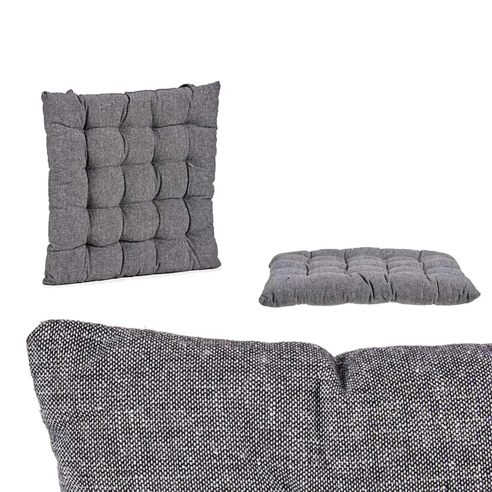 Giftdecor Stoelkussen - binnen/buiten - donkergrijs