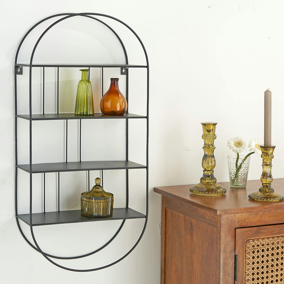 UPTOWN - Etagère murale ovale en métal