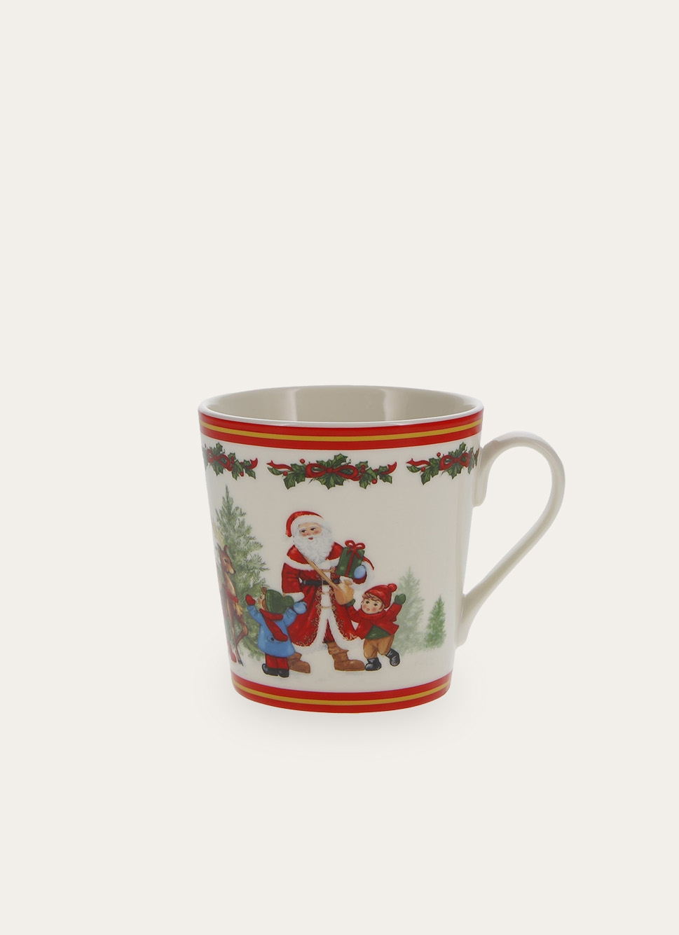 TASSE à CHOCOLAT CHAUD EN PORCELAINE MOTIF NO&Euml;L MULTICOLORE