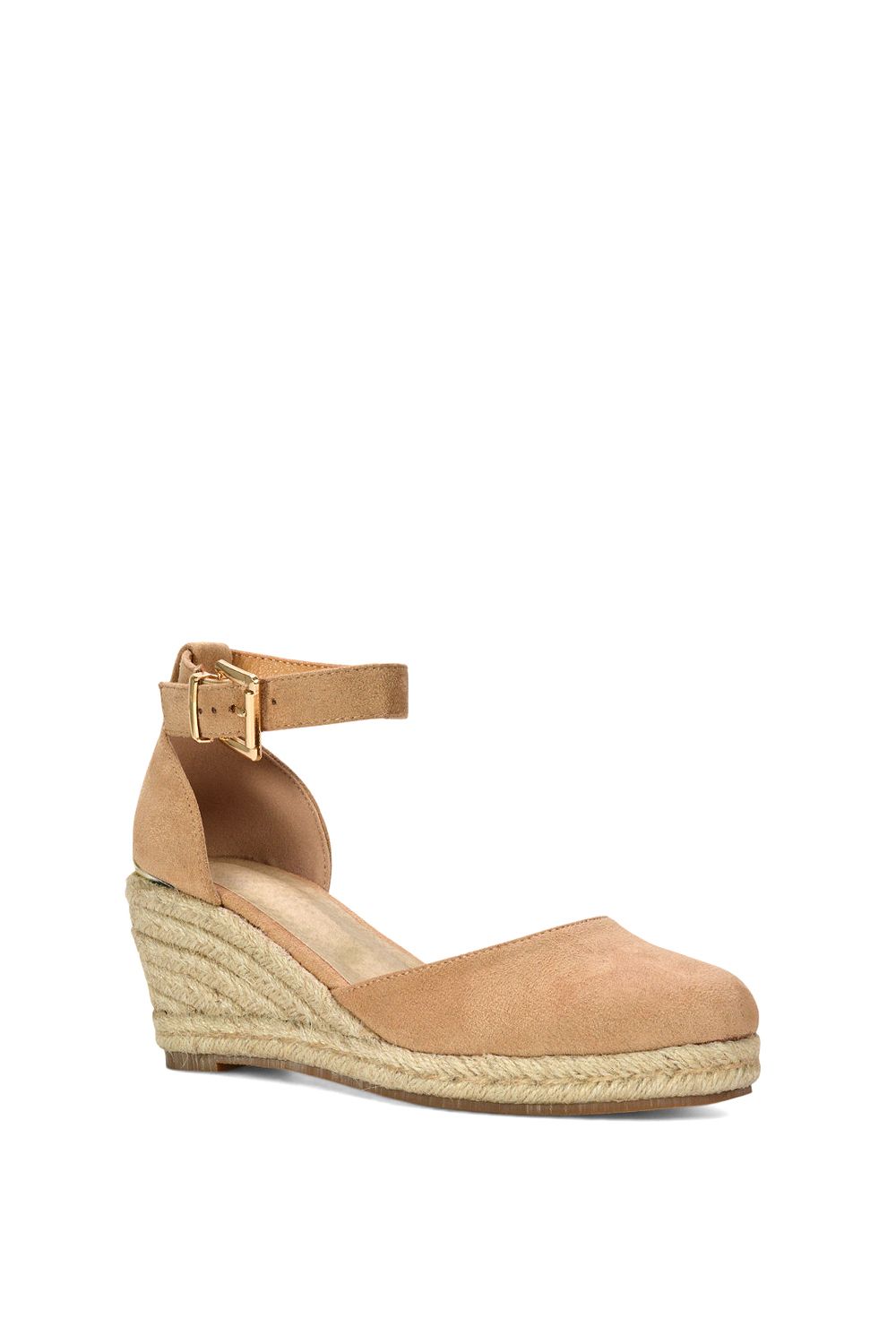 XY London Forest' Closed Toe Espadrille Wedge Heel Sandals