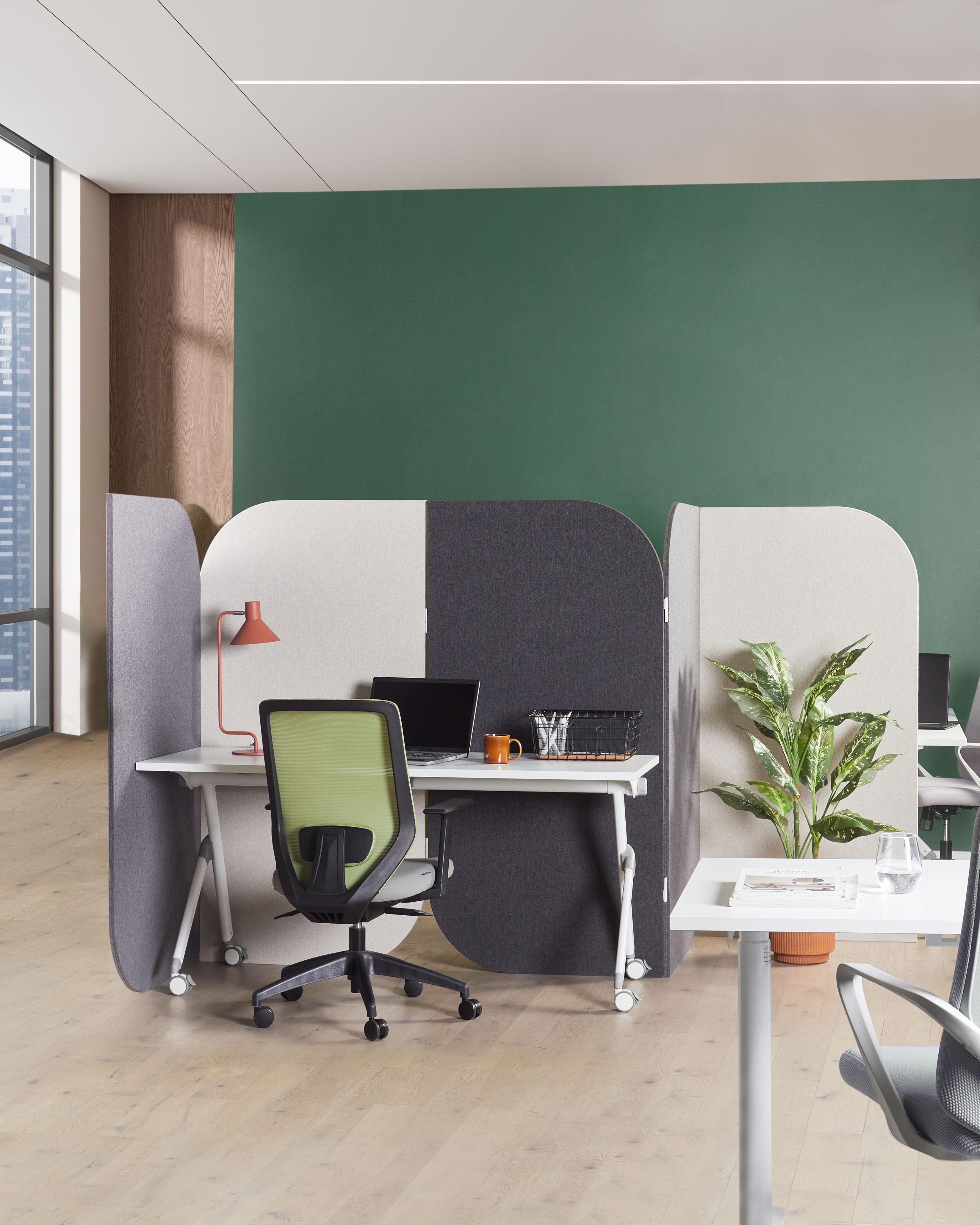 Office Divider SHADY 400 x 160 cm Grey