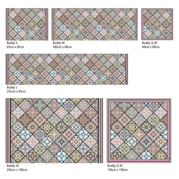 Vinyl Teppich »Aylin«, BxL:203 cm x 136 cm, rot|beige|blau
