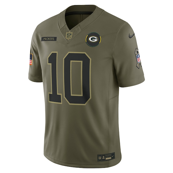 Jordan Love Green Bay Packers Nike 2025 Salute to Service Limited Jersey - Olive