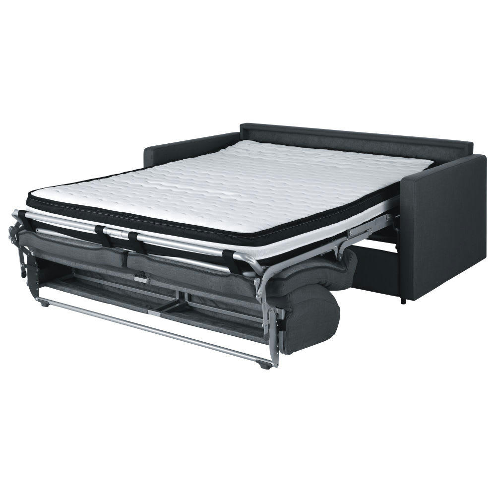 Julian - Canapé convertible 2/3 places gris anthracite, matelas 18 cm