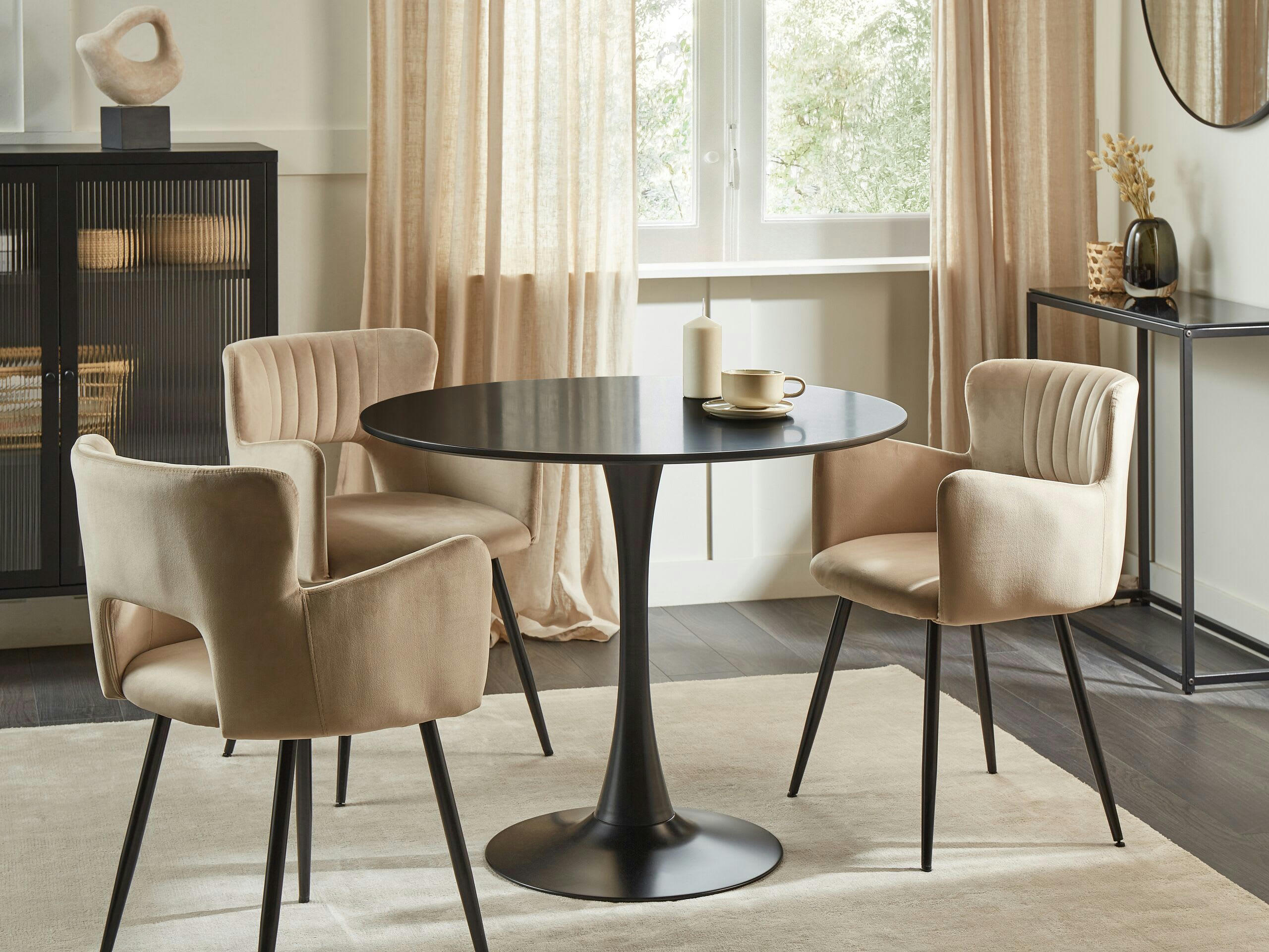 BOCA - Table de salle à manger en mdf 4 personnes L90