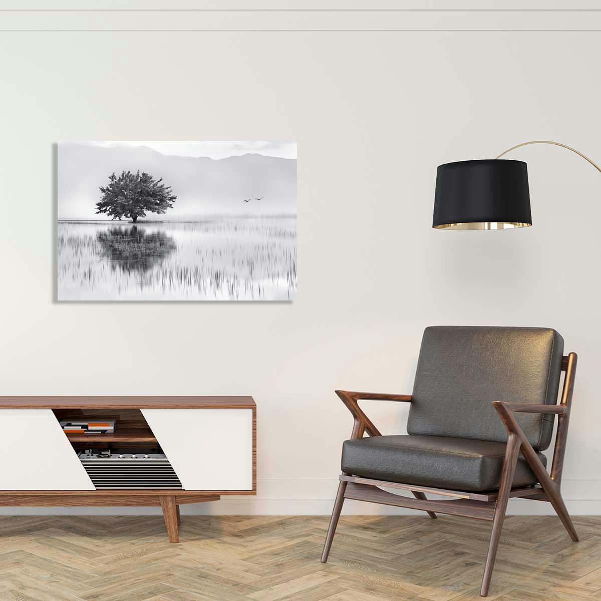 - Tableau nature reflets d'eau toile imprimée 120x80cm