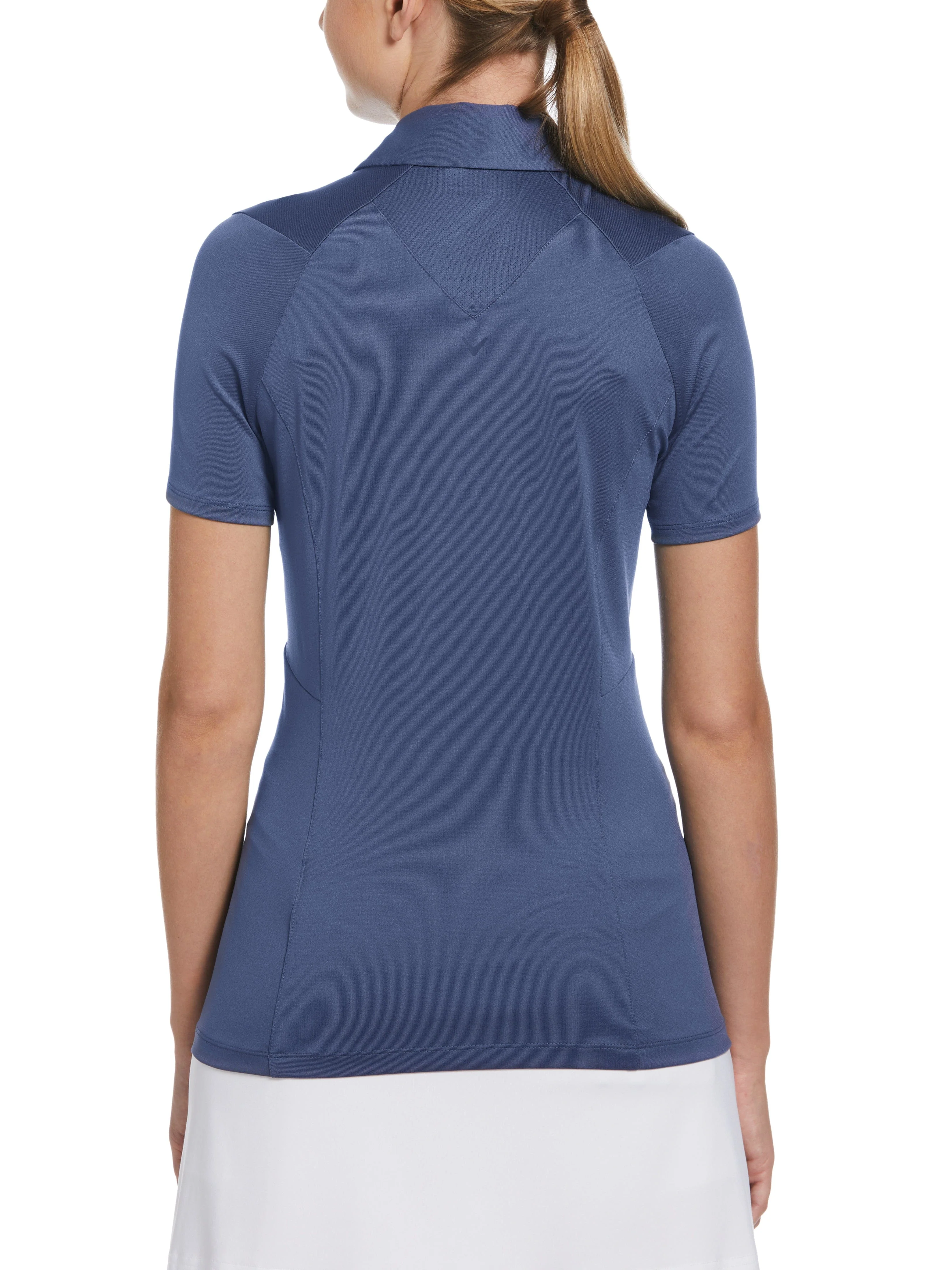 Womens Color Block Chroma Stripe Golf Polo