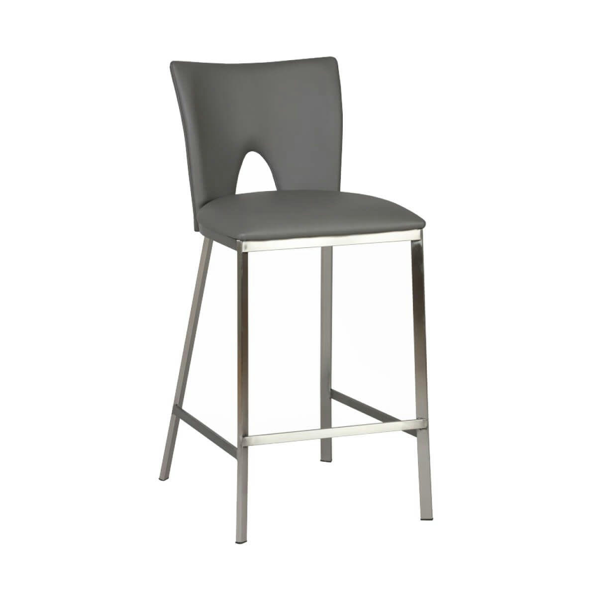 CATALIA - Lot  de 2 tabourets gris