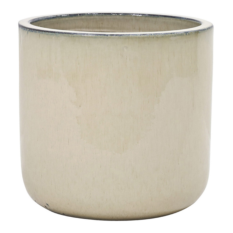 Pot en terre cuite Glazed crème Ø 37,5 x 35 cm