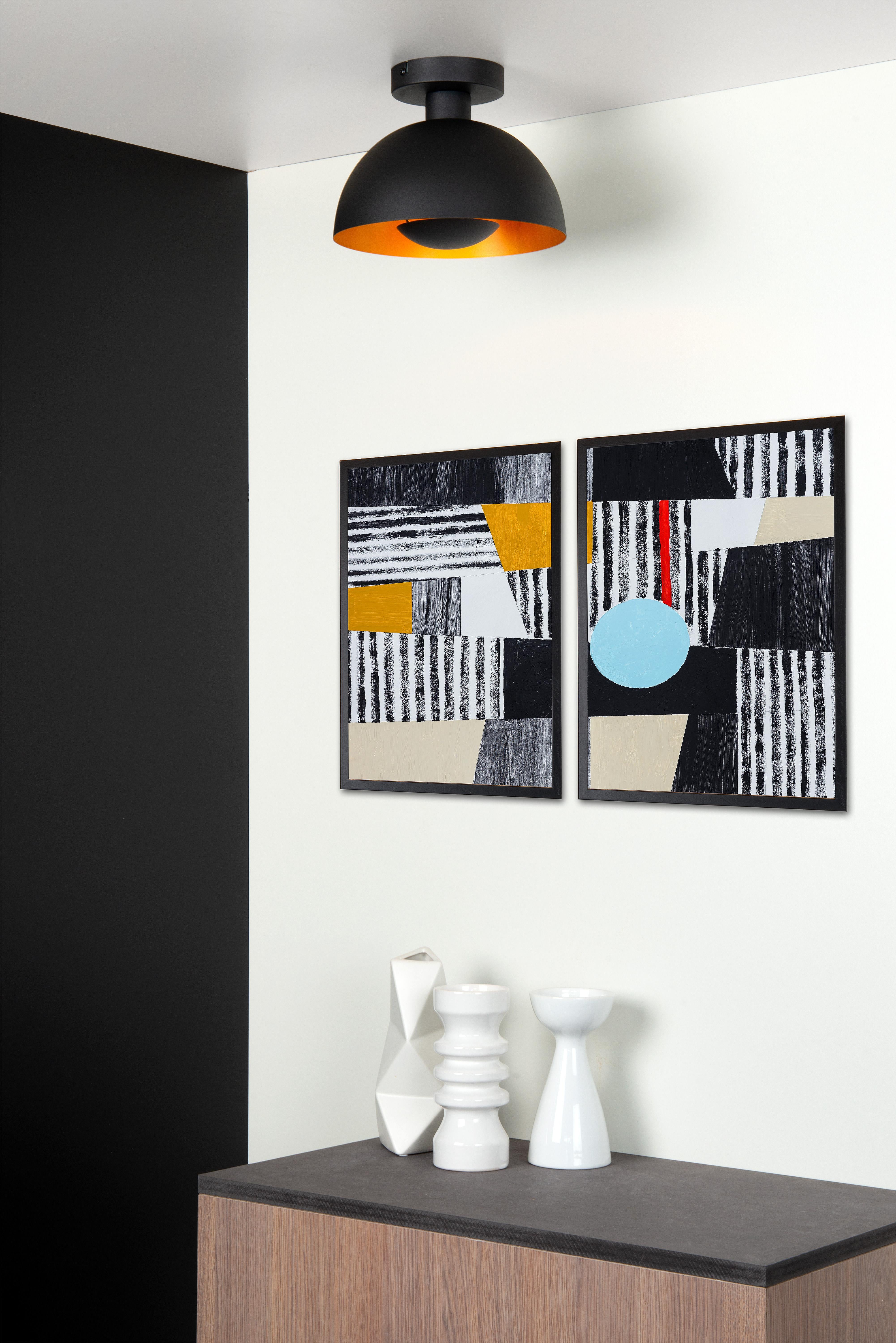 Siemon plafondlamp Ø25 zwart