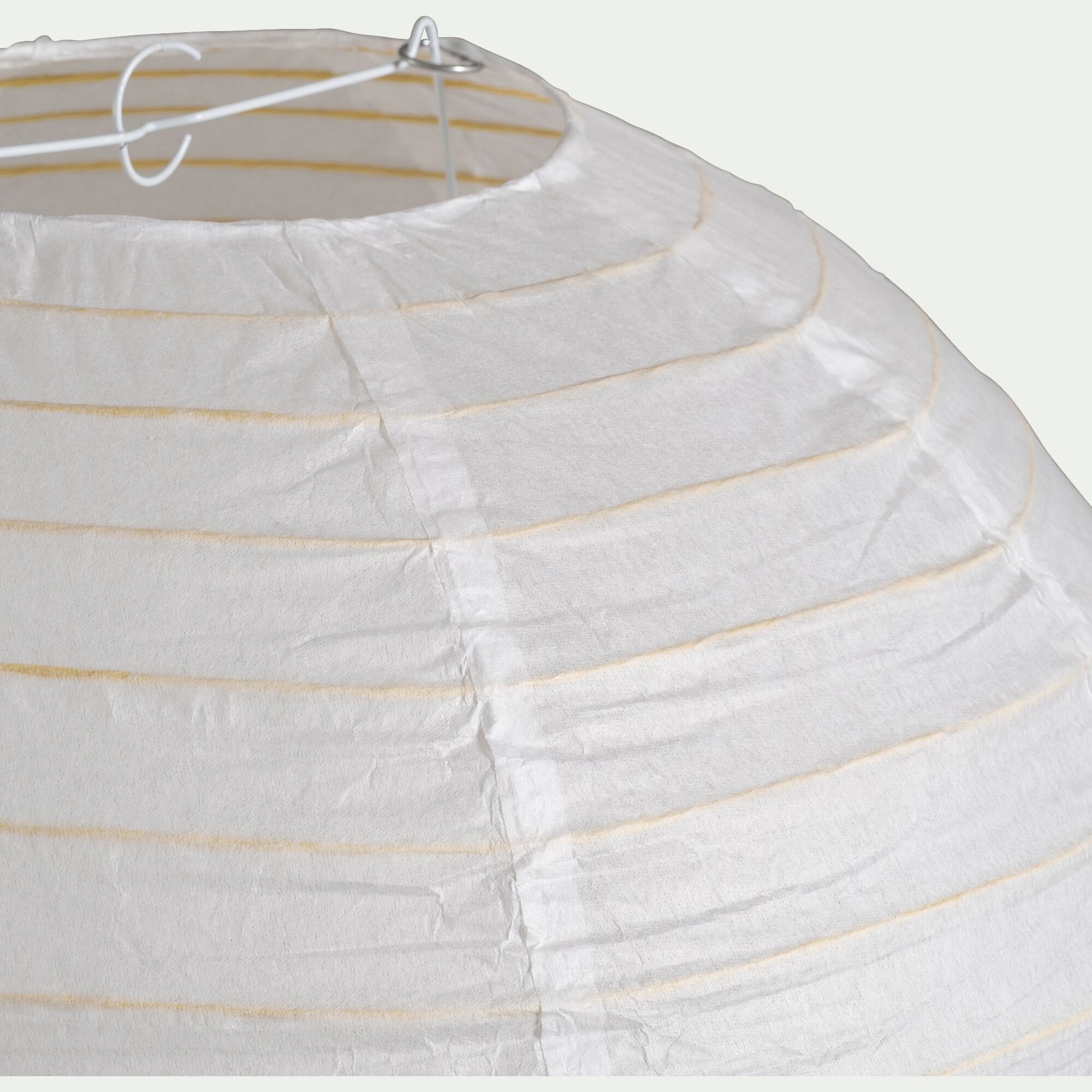 BALL - Suspension boule japonaise non électrifiée en papier de riz D40cm - blanc