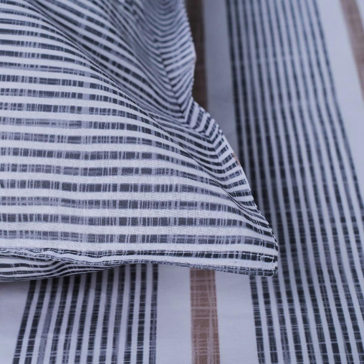 - Parure de lit en Coton Bleu 220x240 cm