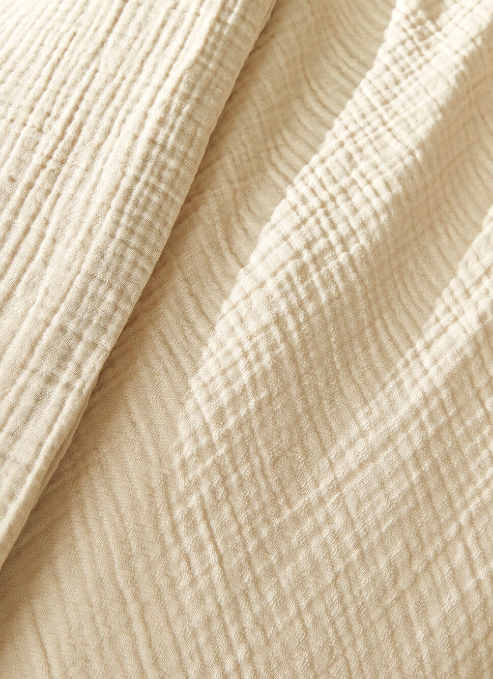 HOUSSE D'ÉDREDON EN DOUBLE GAZE DE COTON LAVÉE SABLE