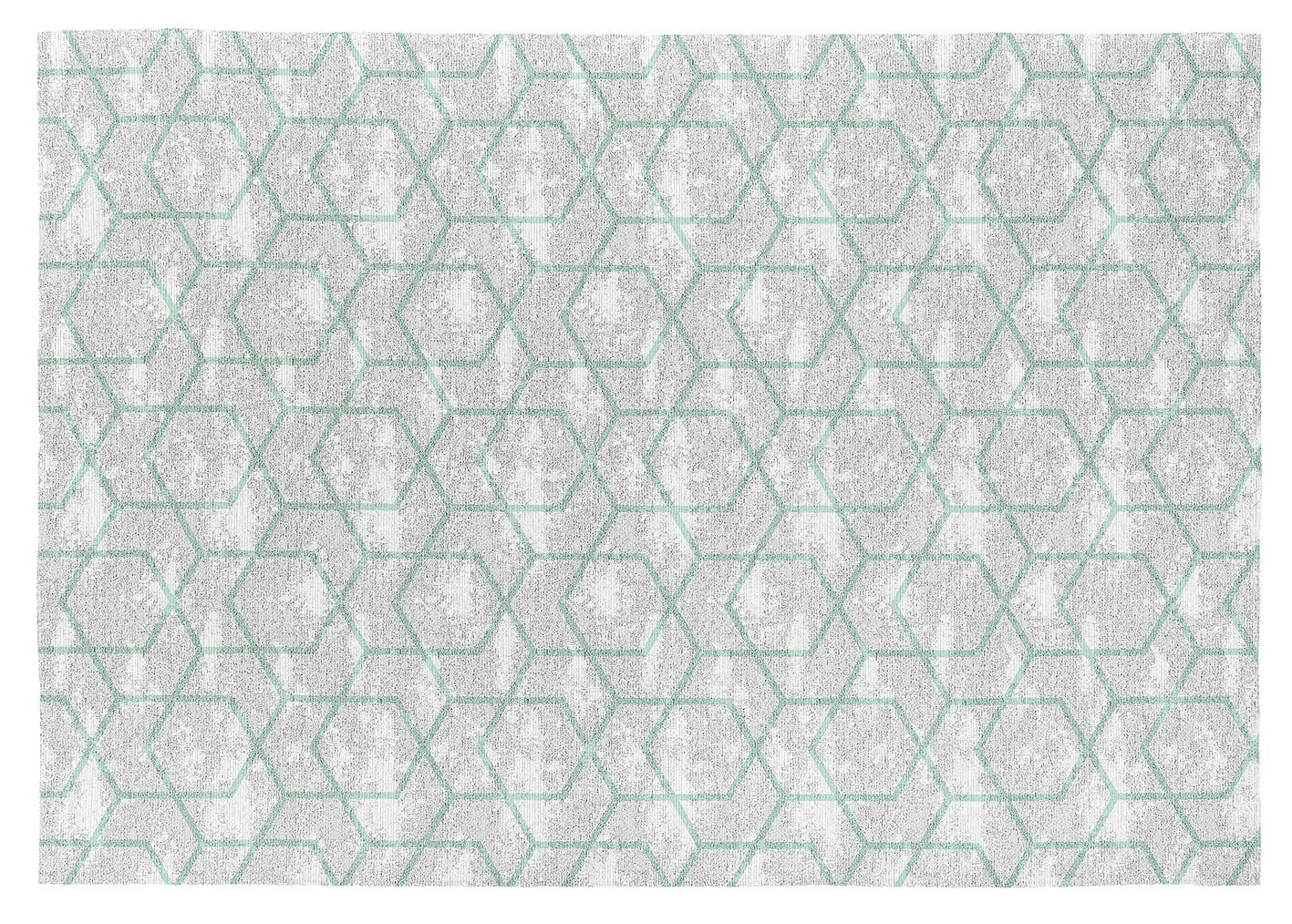 LAISA - Tapis décoratif en coton en impression digital gris 200x290 cm