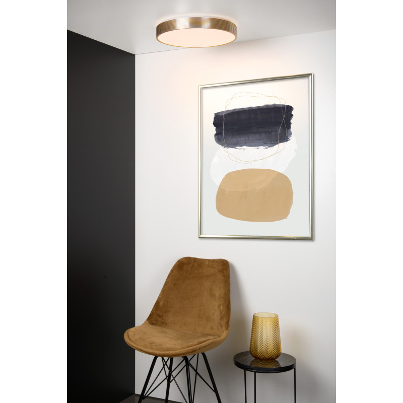Plafonnier LED Malin or mat/laiton dimmable Ø 39 cm 24 W LUCIDE