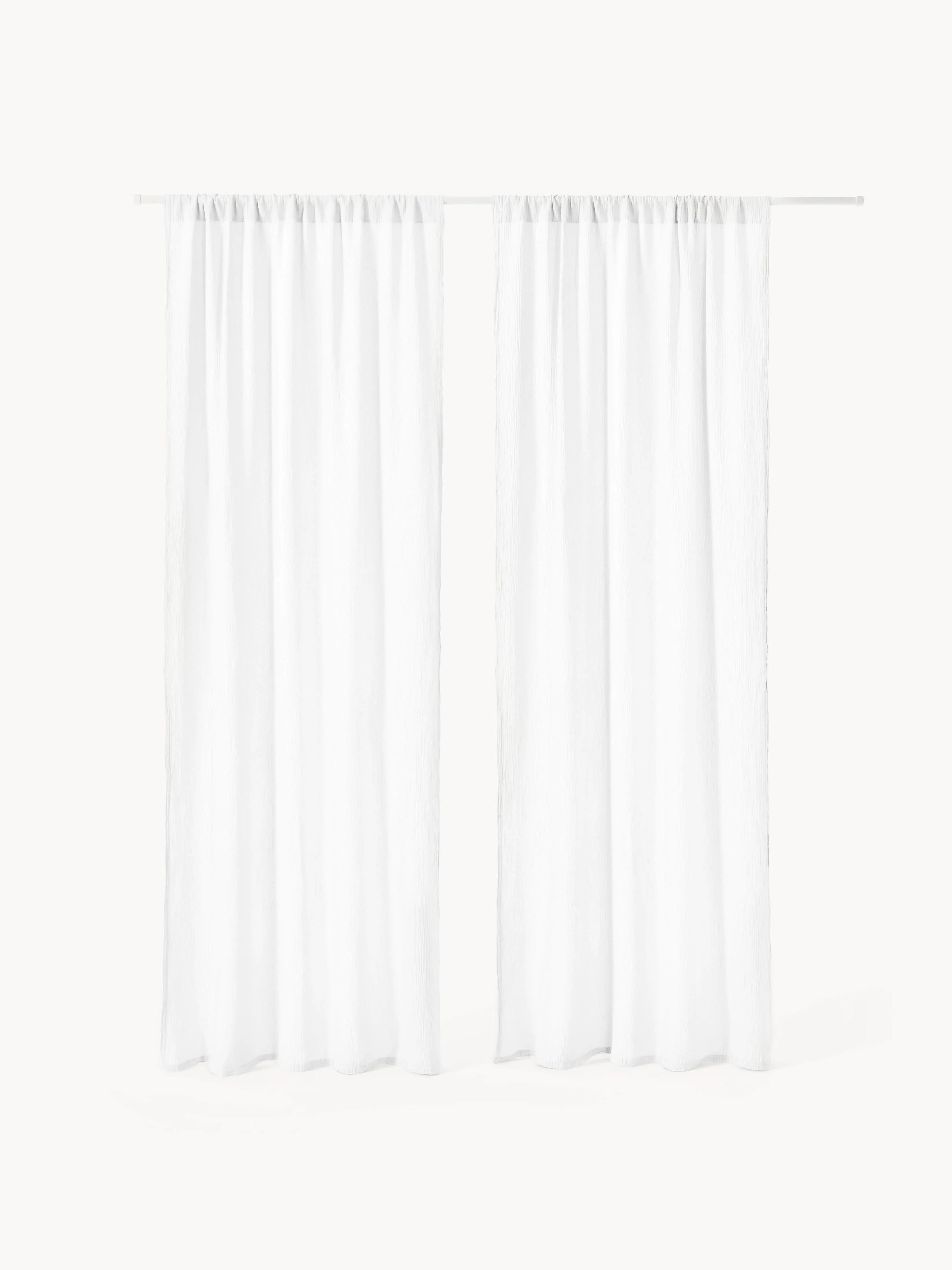 Transparente Musselin-Vorhänge Malvina mit Tunnel, 2er-Set
