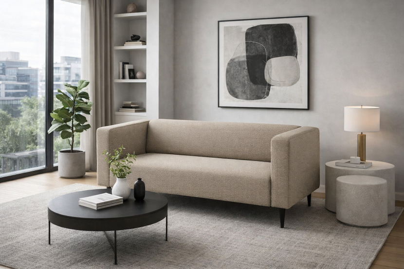 Nowoczesna wygodna sofa dwuosobowa tapicerowana CALMO curio 09