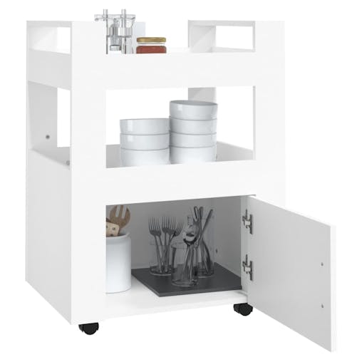 NNEVL Kitchen Trolley White 60x45x80 cm Engineered Wood