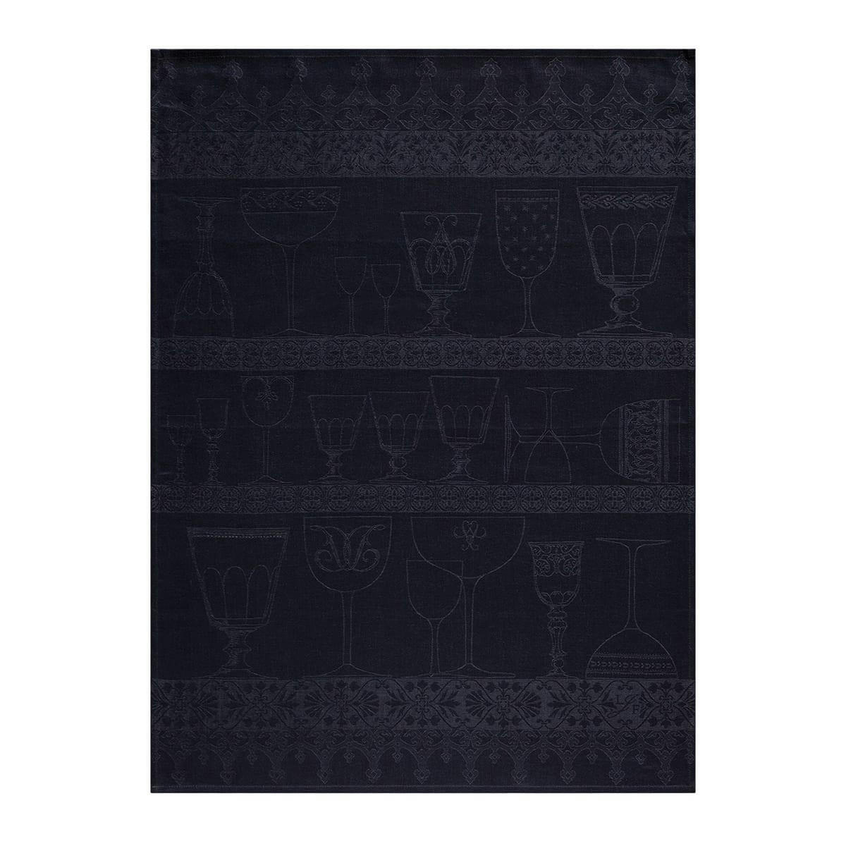 CRISTAL - Torchon en lin onyx 60 x 80