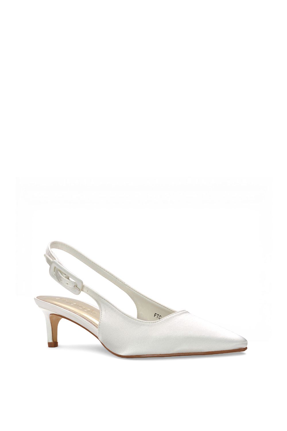 XY London Kelly' Bridal Ivory Satin Court Heels With Slingback