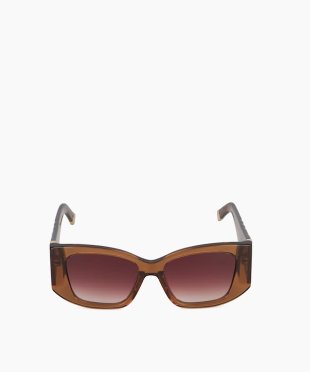 Gleam Brown - Rectangular Frame Sunglasses