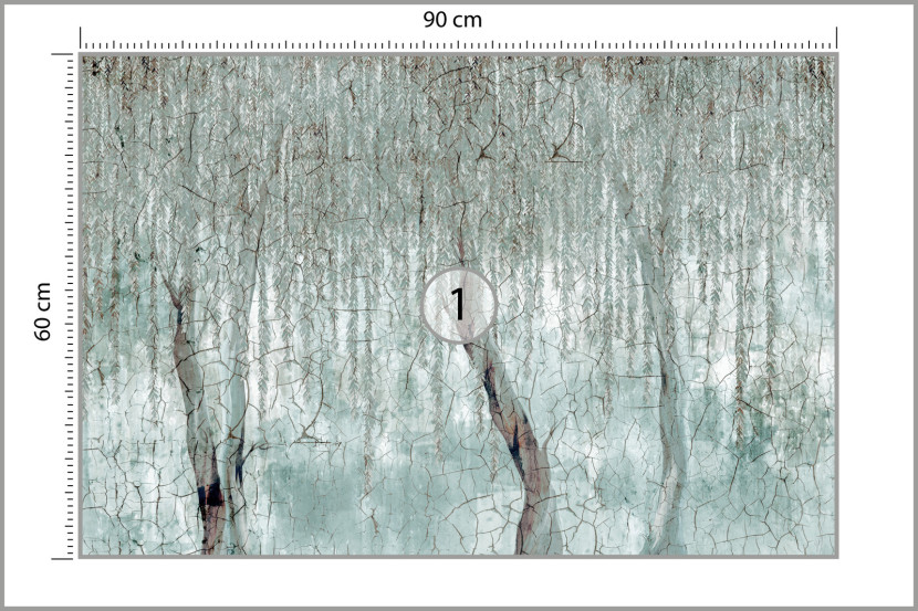 Fototapeta Abstrakcyjna Wierzba Na Betonie 90x60cm